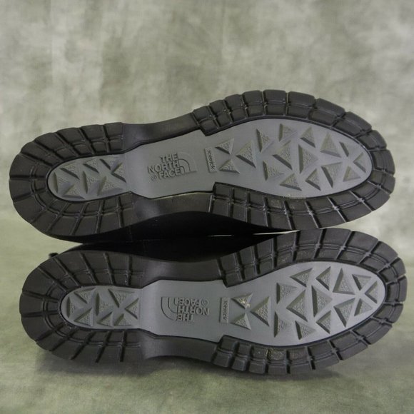 North Face BLACK/GRY Leather & Canvas BALLARD II PULL ON Ankle Boots Size 9 ANB - Picture 12 of 12